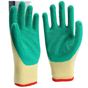 21s 5 Hilo Nuevos materiales Guante DE TRABAJO recubierto de látex con forro de algodón amarillo - Product Image 5