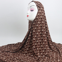 XXL başörtüsü toptan iç başörtüsü eşarp altında kadın Khimar başörtüsü Glitter ile amerikan anlık Jersey eşarp