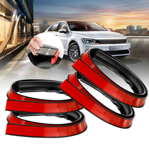4PCS/2PCS Universal <b>Rubber</b> Car Anti-collision Wheel Eyebrow Mudguard Protector <b>Strip</b> Wheel Arch Protection Moldings 150x3.5CM - Product Image 1