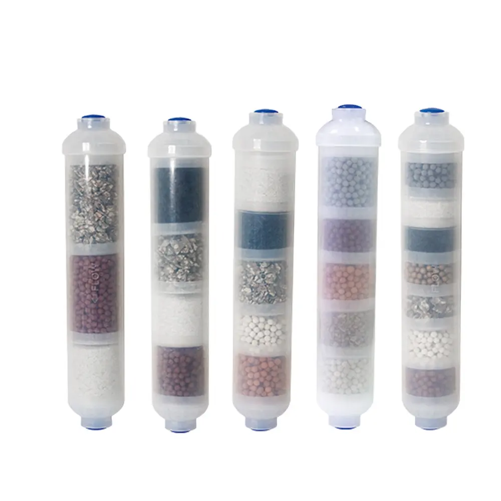 A buon mercato 3 4 5 6 7 fasi pietra minerale filtro per acqua alcalina sostituzione sfera in ceramica Bio Media T33 cartuccia di mineralizzazione in linea