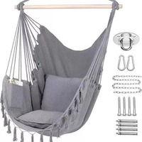 Fauteuil suspendu INS à pompons, style nordique, en toile, pour intérieur/extérieur, camping, plage, hamac, capacité 150 kg, vente en gros
