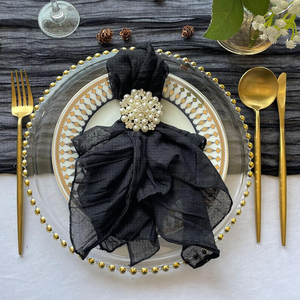 Vente chaude À La Main Serviettes En Coton Lavable Doux Tissu pour Bébé Mariages Fêtes À Manger Utilisation Avion - Product Image 2