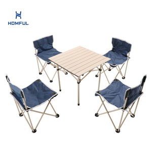 HOMFUL-taburete plegable para acampar al aire libre, mesa y sillas ligeras y baratas, venta al por mayor - Product Image 1