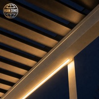 Pergola à lames orientables en aluminium pour toiture urbaine, aluminium de qualité marine, toit à lames 100 % étanche, marque privée prise en charge