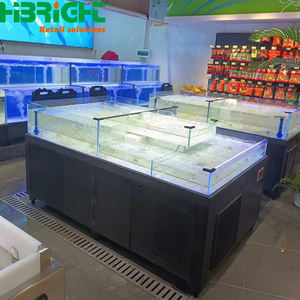 Buen efecto de exhibición Mercado de mariscos Tanque de peces de vidrio Supermercado Tanque de peces - Product Image 4