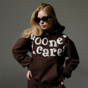 Sudadera con capucha OEM personalizada para mujer, sudadera de manga larga con tela cómoda, estampado de letras, estilo de otoño - Product Image 1