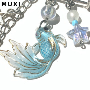 Dễ thương và ngọt ngào Ins gió rõ ràng mới Nhật Bản 3D cá vàng sao Trâm - Product Image 4