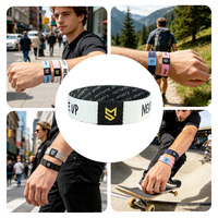 Bracelets tissés personnalisés avec logo par sublimation, bracelets en tissu polyester, bracelets élastiques personnalisés pour les événements