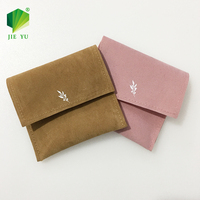 Pochette à bijoux en microfibre suédée personnalisée populaire avec logo – Emballage pour bijoux