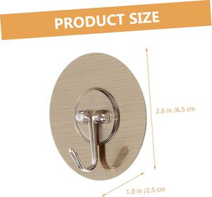 Traceless Gray Round Kitchen <b>Hook</b> Bathroom Hanging Coat Door Self Adhesive <b>Hooks</b> Nail Free <b>Hook</b> - Product Image 5