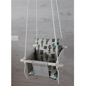 Columpio de <span class=keywords><strong>Madera</strong></span> Sensorial para Bebés, <span class=keywords><strong>Hamaca</strong></span> con Cinturón de Seguridad, Color Personalizado, Unisex para Bebés y Niños - Product Image 6