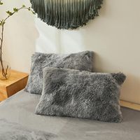 Ensemble de couettes en fausse fourrure moelleuse multicolores tie-dye de luxe en gros, taille Queen/King, housse de couette personnalisée, couette matelassée en polyester, literie