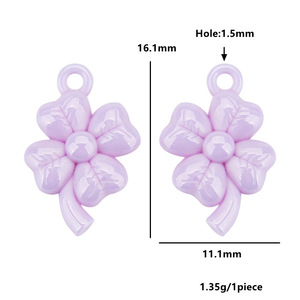 Pendentif en céramique fleur et nœud pour la fabrication de bijoux DIY, accessoires en gros, collection Printemps 2026, origine Zhejiang - Product Image 3