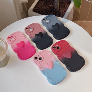 Nouvelle Coque de Téléphone 3D Cœur d'Amour Style <span class=keywords><strong>Ins</strong></span> 2026 avec Support Intégré Antichoc Bord Ondulé Housse TPU Givrée pour iPhone 17 16 Pro Max - Product Image 2