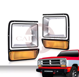 Faros delanteros con bisel con luz de estacionamiento de esquina, lámpara antiniebla para camioneta <span class=keywords><strong>Dodge</strong></span> 1886-1990 4249810 CH2513122 4249811 CH2512122 - Product Image 1