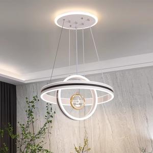 现代简约豪华圆形吊灯餐厅酒吧高档三色主卧室调光灯 - Product Image 2