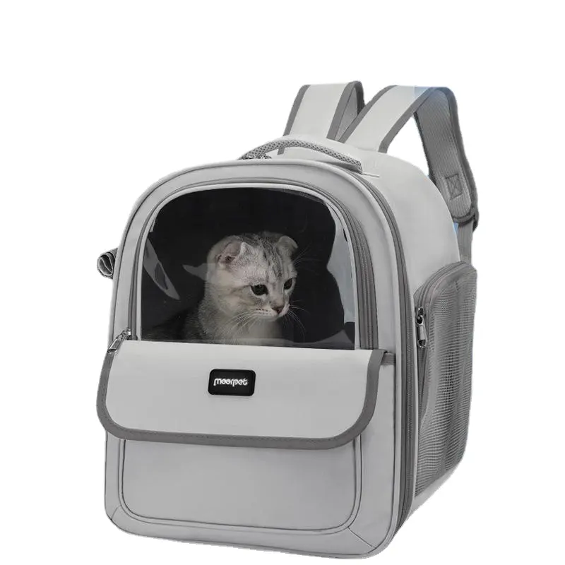 Sac pour animaux de compagnie pour chat transporteur sac à dos sac de voyage Pet Portable respirant chien sac à dos Transparent grand espace sac transporteur