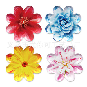 Floral <b>Paper</b> Plate Round Digital Printing Environment Friendly Spring Picnic Dessert <b>Tray</b> Party Tableware - Product Image 3