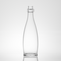 Botol Kaca Bulat Bening Berkualitas Tinggi 500ml 750ml untuk Minuman Jus Cetak Kustom Kaca Ringan
