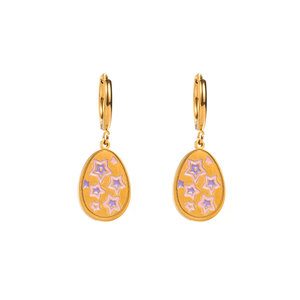 Boucles d'oreilles hypoallergéniques uniques et délicates en acier inoxydable 316L plaqué or 14k 18k, motif cactus, pour femmes - Product Image 3