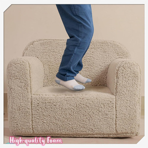 Children's Sofa High-Density Sponge Cushion Reading <b>Corner</b> Single <b>Seat</b> For 2 To 4 Years Kids Plush Fabric Chair - Product Image 2