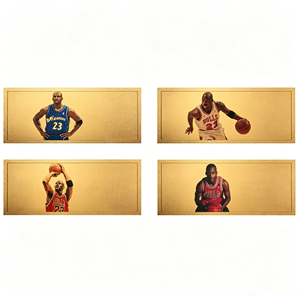 Tarjeta con Relieve 3D en Lámina Dorada, Cesta de Baloncesto, Superestrella Michael <span class=keywords><strong>Jordan</strong></span>, Lámina Dorada <span class=keywords><strong>23</strong></span>, Chicago <span class=keywords><strong>Bulls</strong></span>, Tostada Icónica, Recuerdo para Aficionados - Product Image 1
