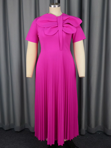 Am040326 Ons Lokale Voorraad Rose Korte Mouw Een Lijn Hoge Taille Geplooide Maxi Avondjurk Jurk Elegant - Product Image 4