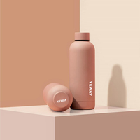 Nouveau Produit Phare, Échantillon Gratuit en Stock, Bouteille d'Eau Isotherme Sportive en Acier Inoxydable à Double Paroi de 500 ml avec Logo Personnalisé