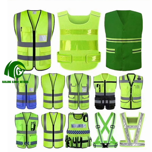 Gilet <span class=keywords><strong>de</strong></span> sécurité réfléchissant haute visibilité avec logo personnalisé en maille polyester fluorescente pour agents <span class=keywords><strong>de</strong></span> sécurité tactiques en extérieur - Product Image 1