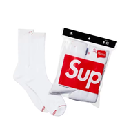 Lot de 2 paires de chaussettes de sport tendance Hane, design Terry-Back, logo en spandex, antidérapantes, unisexes, pour le basketball