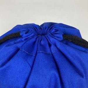 Alta calidad nuevo reciclaje cordón poliéster algodón zapato bolsa azul 8oz algodón lona cadena bolsa - Product Image 5