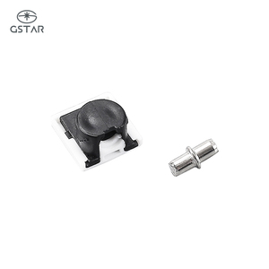 Support d'étagère en métal dissimulé pour meubles, vis en nylon, fer, plastique, 7 mm avec goupille de 5 mm pour verre - Product Image 4