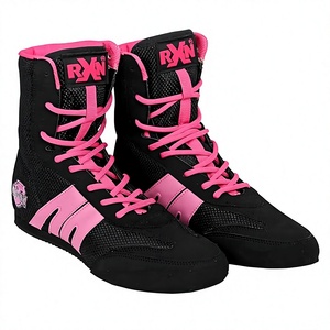 Calzado de Boxeo RXN de Alta Gama para Hombre, Malla de Algodón, Cierre de Cordones, Forro de Cuello Alto, Doble Costura, Ligero, Color Personalizado, OEM - Product Image 2