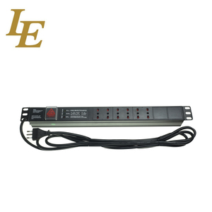 PDU horizontal en alliage d'aluminium de 19 pouces, 12 voies, avec interrupteur, certifié CE ROHS, type australien, OEM personnalisé - Product Image 2