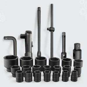Jeu de douilles à cliquet robustes de 26 pièces, 3/4 pouce, noir, pour outils de réparation automobile - Product Image 5