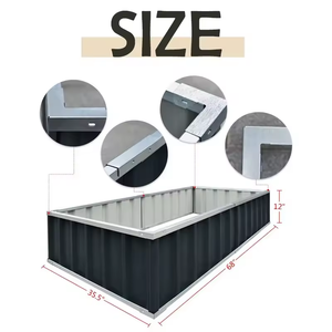 GB09090-H30 lit de jardin <span class=keywords><strong>surélevé</strong></span> <span class=keywords><strong>en</strong></span> métal pour les plantes, les fleurs, les légumes et les herbes. - Product Image 3