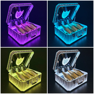 Logotipo colorido personalizado 3 botellas de luz LED Botella Presentador VIP LED Caja de champán Maleta Club nocturno Novedad Regalo Estuche de transporte - Product Image 6
