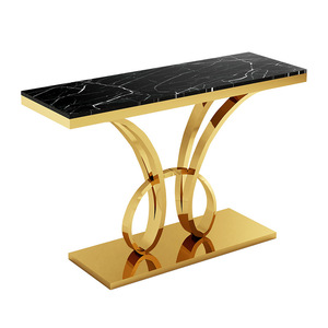 Luxury Stainless Steel Marble Top Entrance Foyer Console <strong>Entry</strong> <strong>Table</strong> Hallway <strong>Table</strong> for Home Hotel Furniture - Product Image 2
