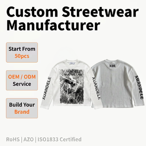 Sudadera Personalizada Vintage con Gráfico de Calavera, Estilo Desgastado, Cuello Redondo, Oversize para <span class=keywords><strong>Hombre</strong></span>, Estilo Urbano, Algodón Waffle, Impresión DTG - Product Image 1