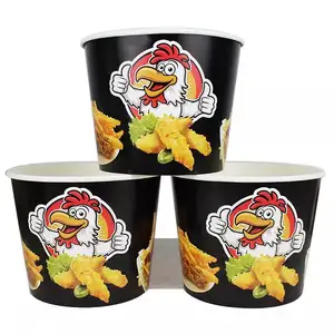 Logo personnalisé papier jetable à emporter 32oz conteneur à emporter poulet frit pop-corn seau collation emballage alimentaire conteneur à pain