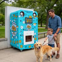 Machine distributrice de lavage pour animaux de compagnie en acier inoxydable robuste, équipement de bain automatique pour chiens 24h/24