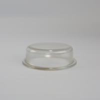 Abat-jour en verre transparent, finition brillante, artisanat pressé, léger, écologique, design moderne/contemporain/minimaliste pour