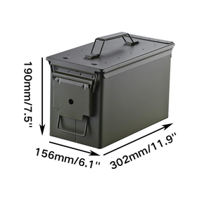 Hot Bán Chống Nước Kim Loại Bullet Lưu Trữ Hộp Màu Xanh Lá Cây Đen Tan 50cal Thép M2a2 M2a1ammo Hộp - Product Image 5
