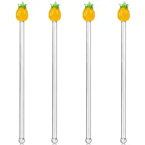 Kunden spezifische handgemachte Murano Glas Swizzle Muddler Rod Rührstab für Trink geschenke