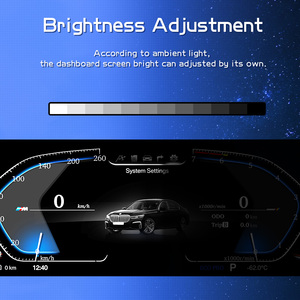 หน้าจอ LCD แผงหน้าปัดรถยนต์ จอแสดงผลเสมือนจริง มาตรวัดความเร็ว หน้าจอ IPS ดิจิตอล สำหรับรถยนต์ BMW ซีรีส์ 7 รุ่น E65 E66 ปี 2001-2008 - Product Image 4