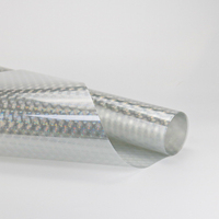 Rollo de materiales de Impresión textil de película de vinilo de transferencia de calor de TPU de alta calidad holográfica de plata al por mayor de fábrica para ropa