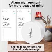 Capteur intelligent de température et d'humidité EWelink Zigbee avec contrôle par application, compatible avec 2MQTT Home Assistant