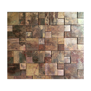 300*300Mm Kim Loại Đồng Đồng Mosaic Lưới Trở Lại Tường Trang Trí Gạch - Product Image 1