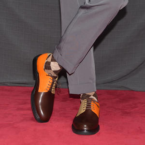 Zapatos de cuero para hombre con cordones de nuevo estilo, zapatos de cuero personalizados de alta calidad hechos a mano de diseñador - Product Image 6