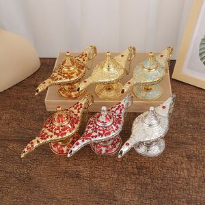 Classic Aladdin Magic <b>Lamp</b> Ornament, Metal Home Decoration, Ideal Housewarming Gift - Product Image 3